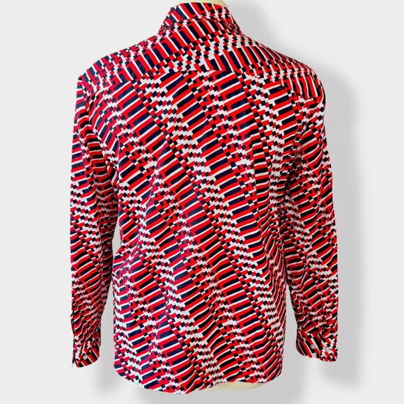 Jones New York Geometric Long Sleeves Button Up Casual Top Shirt Women Size XL - Picture 2 of 13